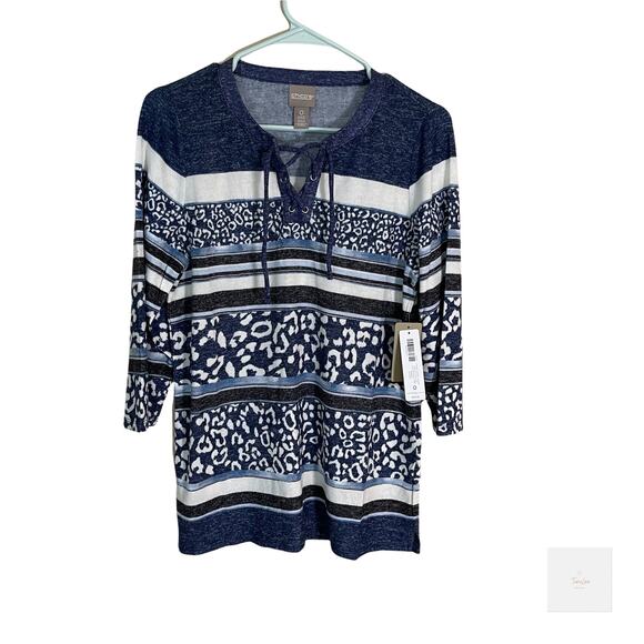 Chico's Tops - Chicos cozisoft leopard tunic size 0